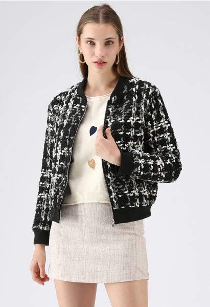 Chaqueta Everyday Fitted Chunky Textured en negro