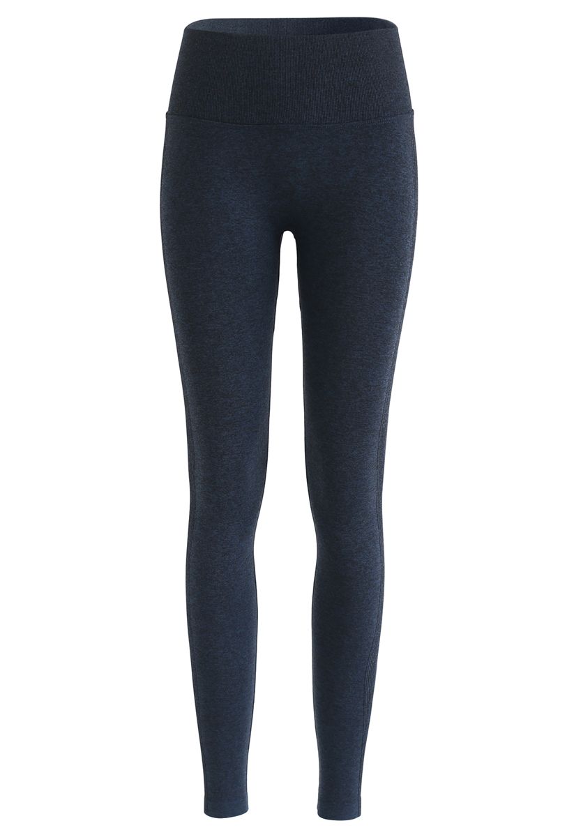 Butt Lift High-Rise Fitted Leggings in Navy