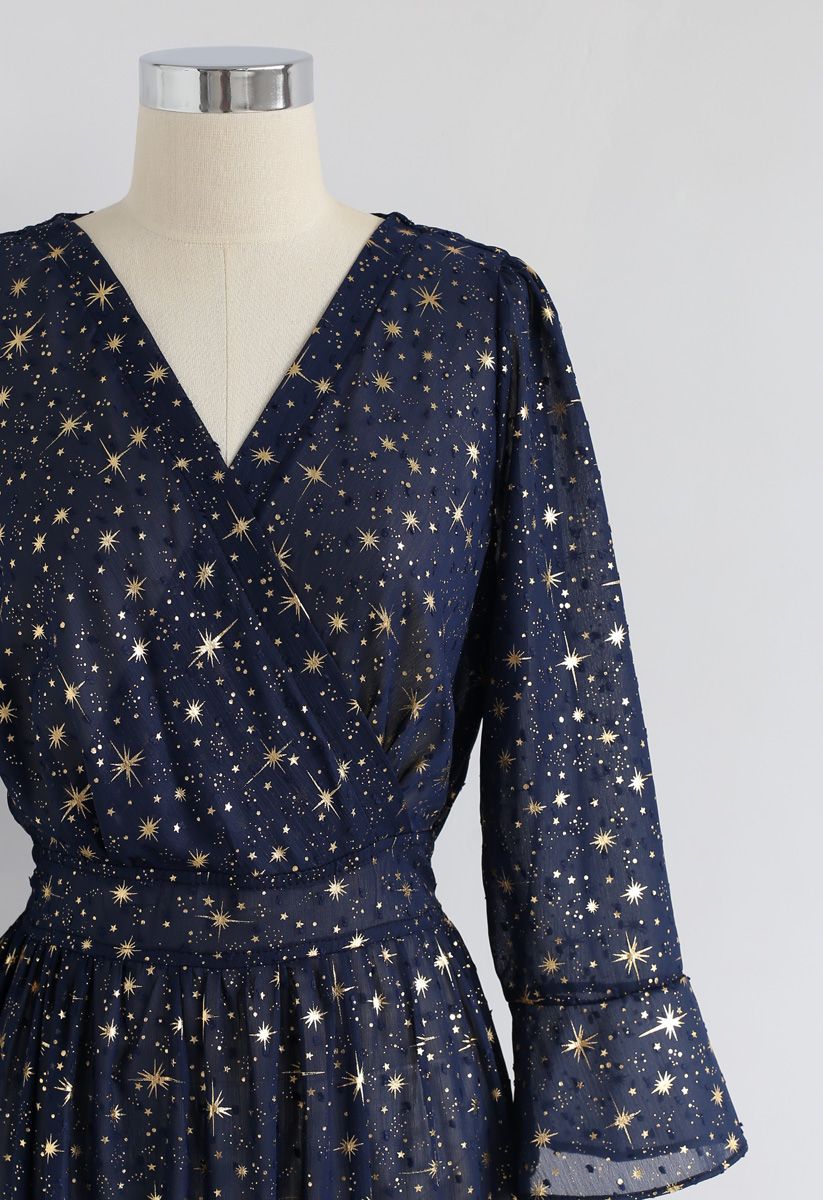 GLORY OF LOVE STAR PRINTED MAXI DRESS