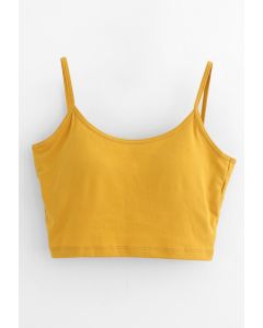 PARTE SUPERIOR DEL SUJETADOR DE CAMISAS CON ESPALDA VUELTA EN MOSTAZA