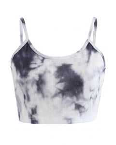 Tie-Dye Crop Tank Top in Ink