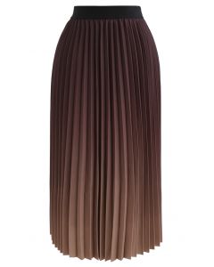 Nightfall Gradient Pleated Midi Skirt