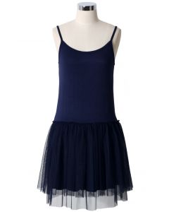 Vestido de Tul Estilo Ballet en Azul Marino