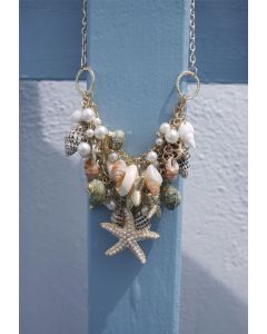 Conch Starfish Pearl Necklace