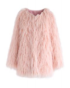 My Chic Faux Fur Coat in Pink