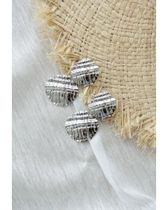Pendientes Plata Martillada Tallada