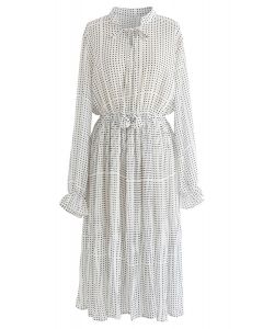 Vestido de gasa con lunares en blanco de One More Time