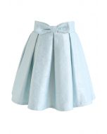 Sweet Your Heart Jacquard Skirt in Baby Blue