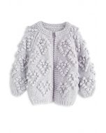 Knit Your Love Cardigan in Lavender For Kids
